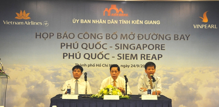Vietnam Airlines flies from Phu Quoc to Singapore and Siem Reap
